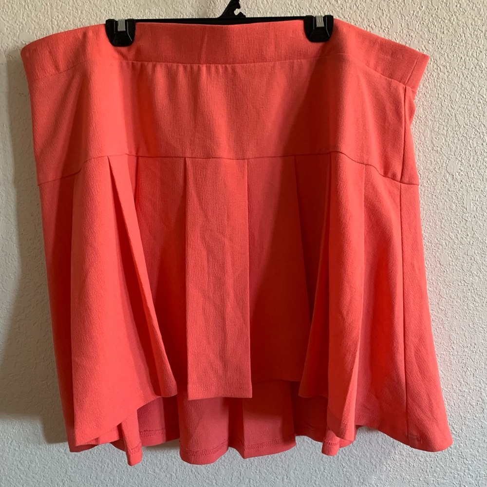 Coral Pink Mini Skirt